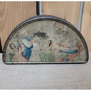 Lakeside Biscuit Company Tindeco Empty Tin Halfmoon Shape